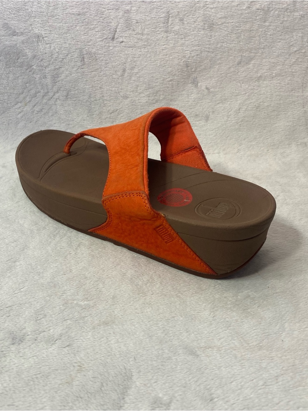 Fitflop Lulu Sandals Women's Coral Comfort Thong Flip Flop Wedge Slip On Size 8